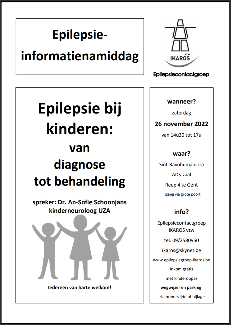 uitnodiging Infonamiddag Epilepsie bij kinderen 26 nov 2022