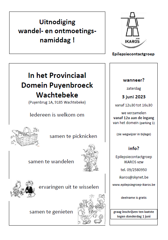 wandel- en ontmoetingsnamiddag zat. 3 juni